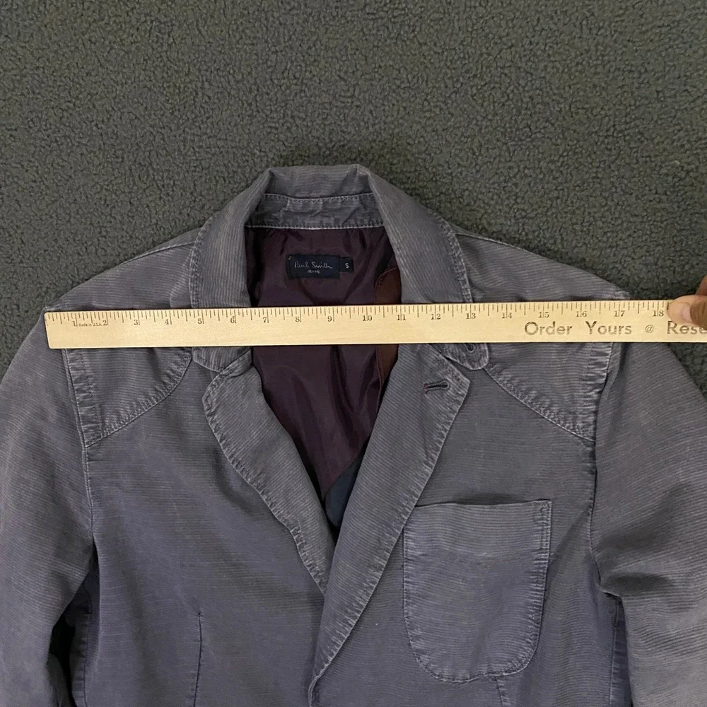 Paul Smith Jeans Jacket Mens Small Blue Grey Half Lined Blazer Sport Coat
